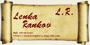 Lenka Rankov vizit kartica